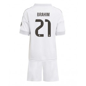 Real Madrid Brahim Diaz #21 Hjemme skjorte til barn 2025-26 Kortermet (+ korte bukser)